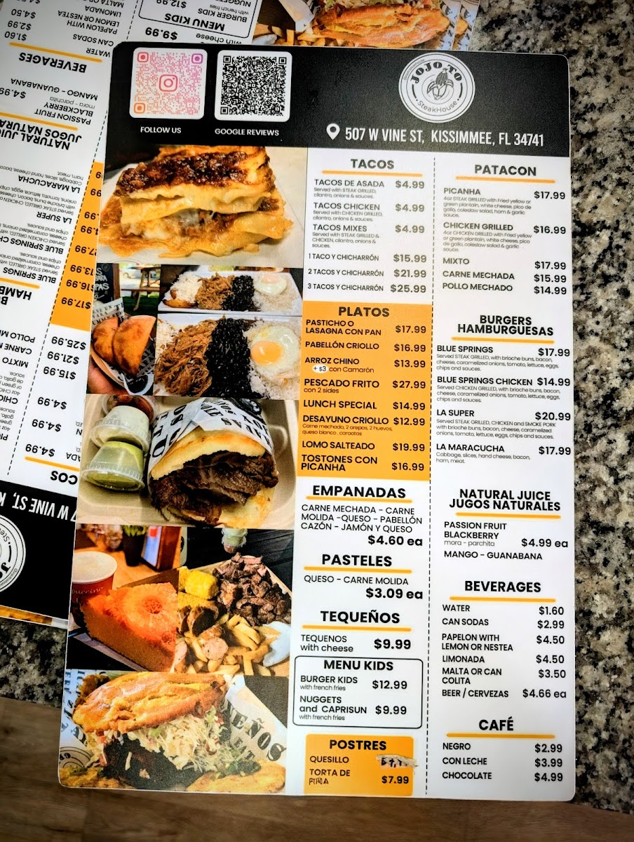Jojoto Steakhouse Restaurant Menu - Image 6